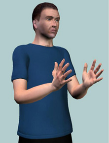 Still of Virtual Guido, the eSIGN Avatar