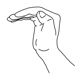 Bild der Handform hamflathand,hamfingerbendmod