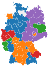 Deutschlandkarte: Regionale Verteilung der Gebärden