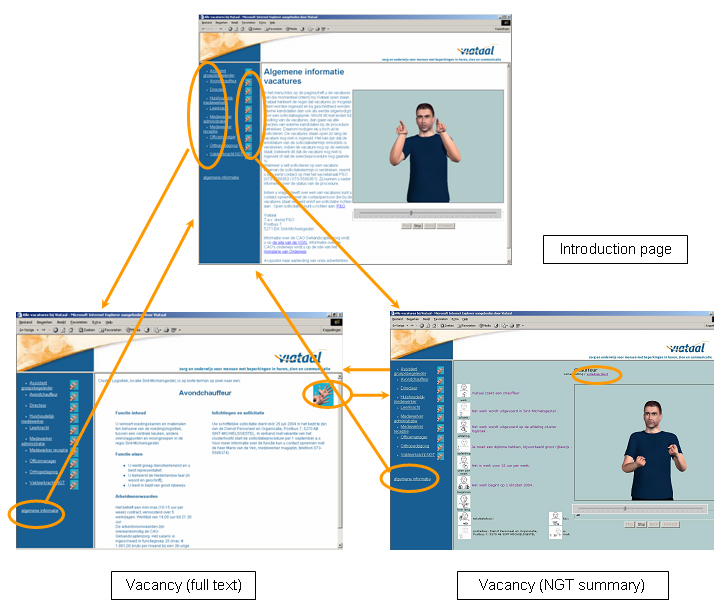 Screenshot of Virtual Guido on the vacancies webpage of Viataal