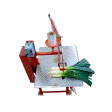 Illustration: Foto einer kleinen Bündelmaschine für Erntepflanzen