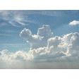 Illustration: Foto einer aufgebauschten Kumuluswolke vor blauem Himmel