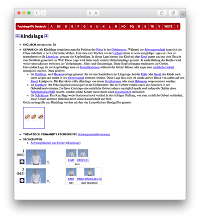 Miniatur einer WWW-Browser-Seite mit einem Lexikoneintrag