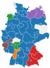 Deutschlandkarte: Regionale Verteilung der Gebärden