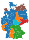 Deutschlandkarte: Regionale Verteilung der Gebärden